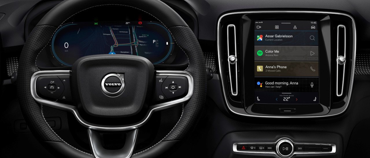 Volvo XC40, auto elettrica con cuore Android