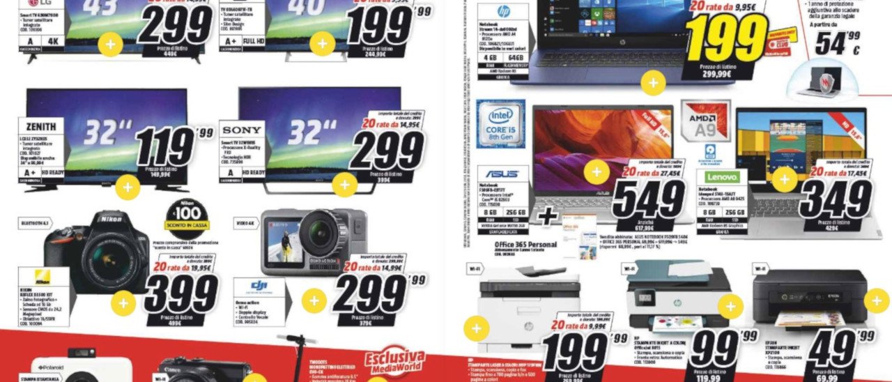 Volantino MediaWorld: Samsung Galaxy S10e a 499€