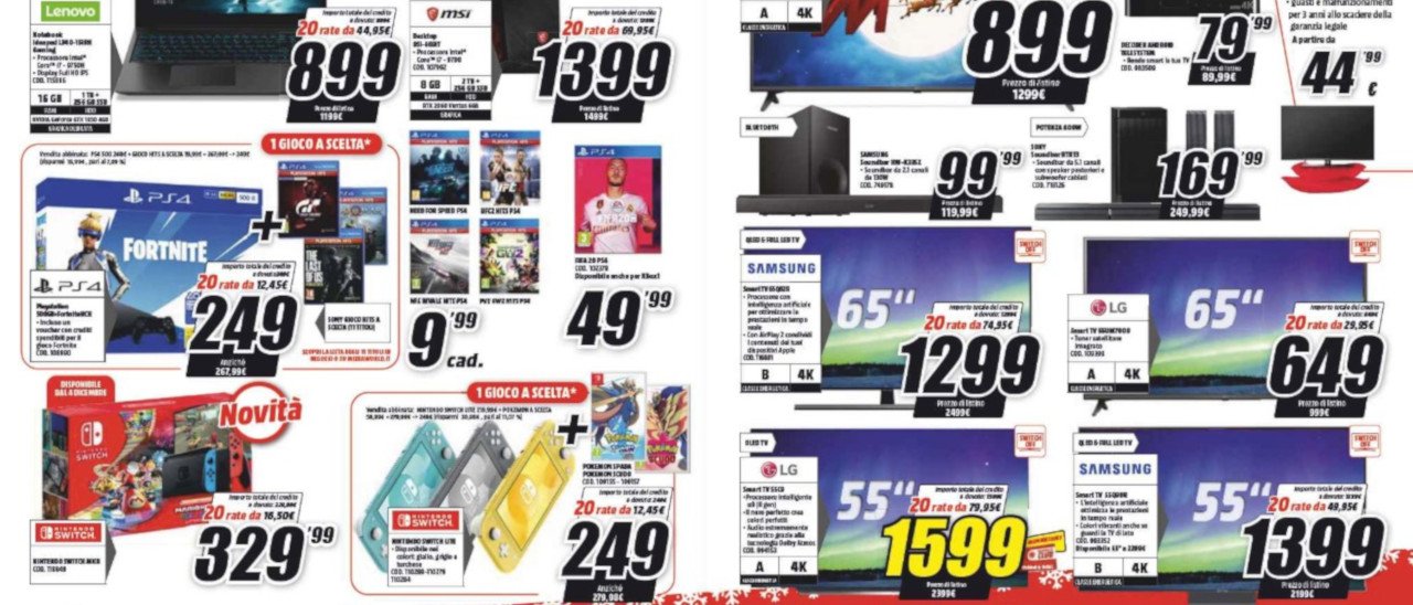 Volantino MediaWorld natalizio: 