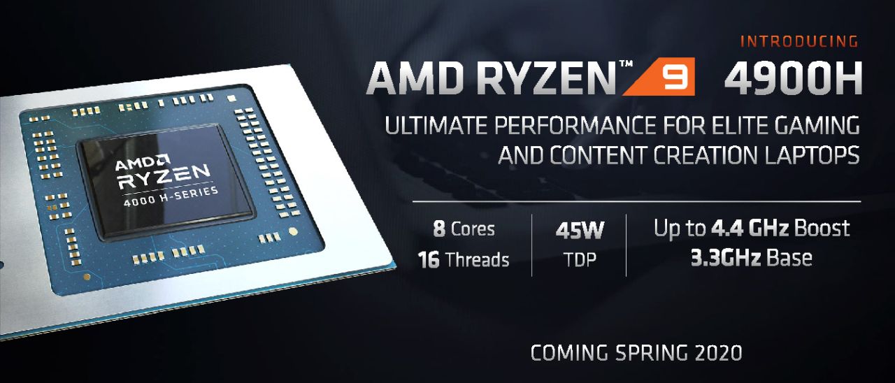 AMD Ryzen 9 4900H/HS, CPU per gaming laptop
