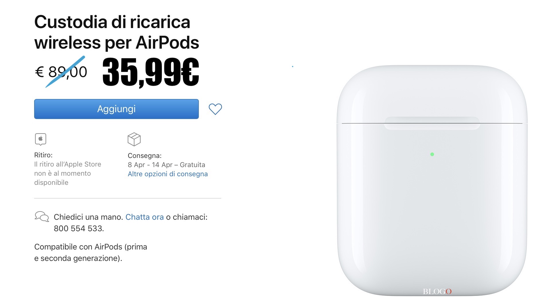 Custodia wireless per AirPods: l'alternativa costa la metà