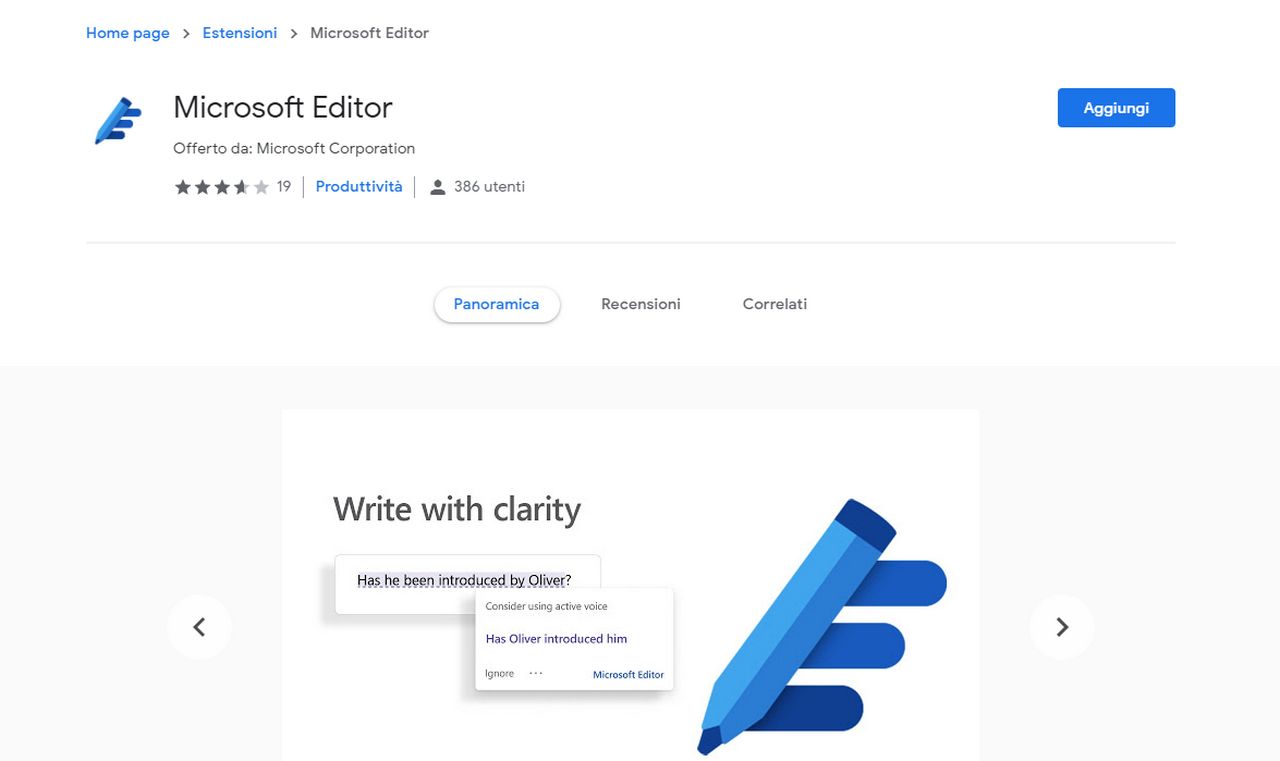 Microsoft Editor: correttore automatico per Chrome ed Edge