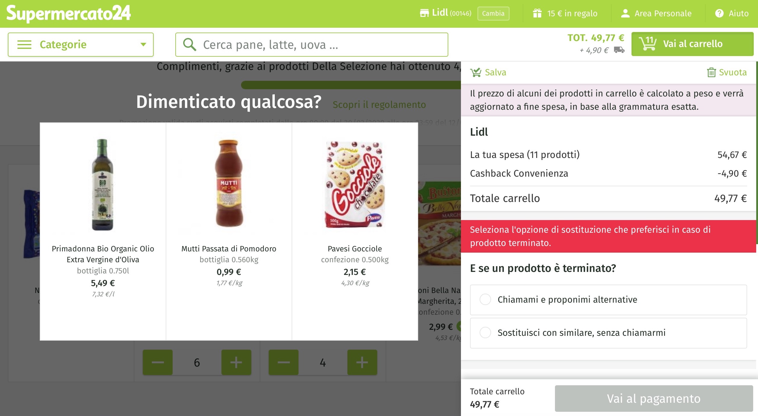 supermercato24 carrello