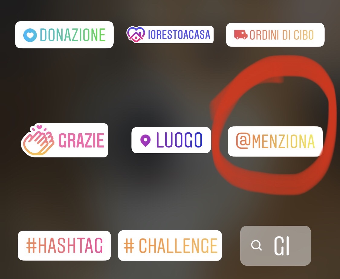 instagram menzione