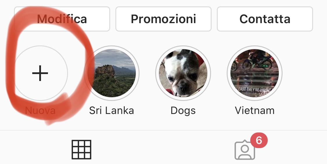 instagram storie in evidenza