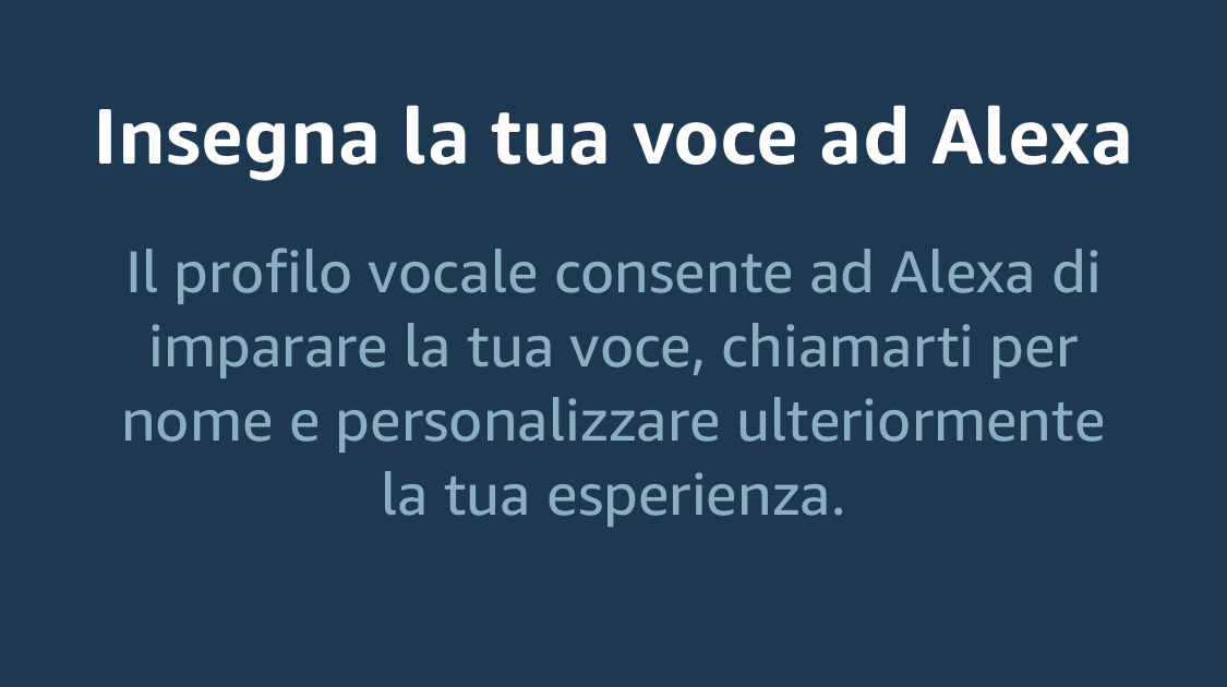 Alexa Profilo Vocale