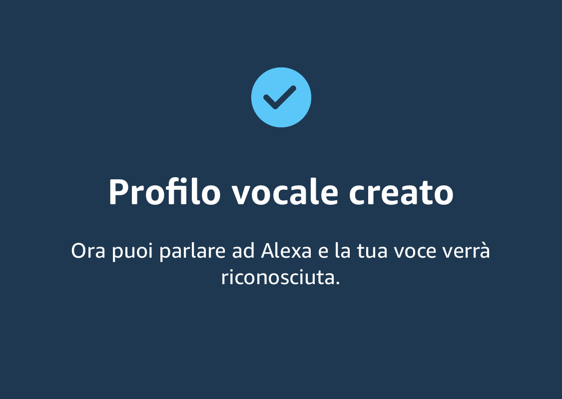 Alexa Profilo Vocale