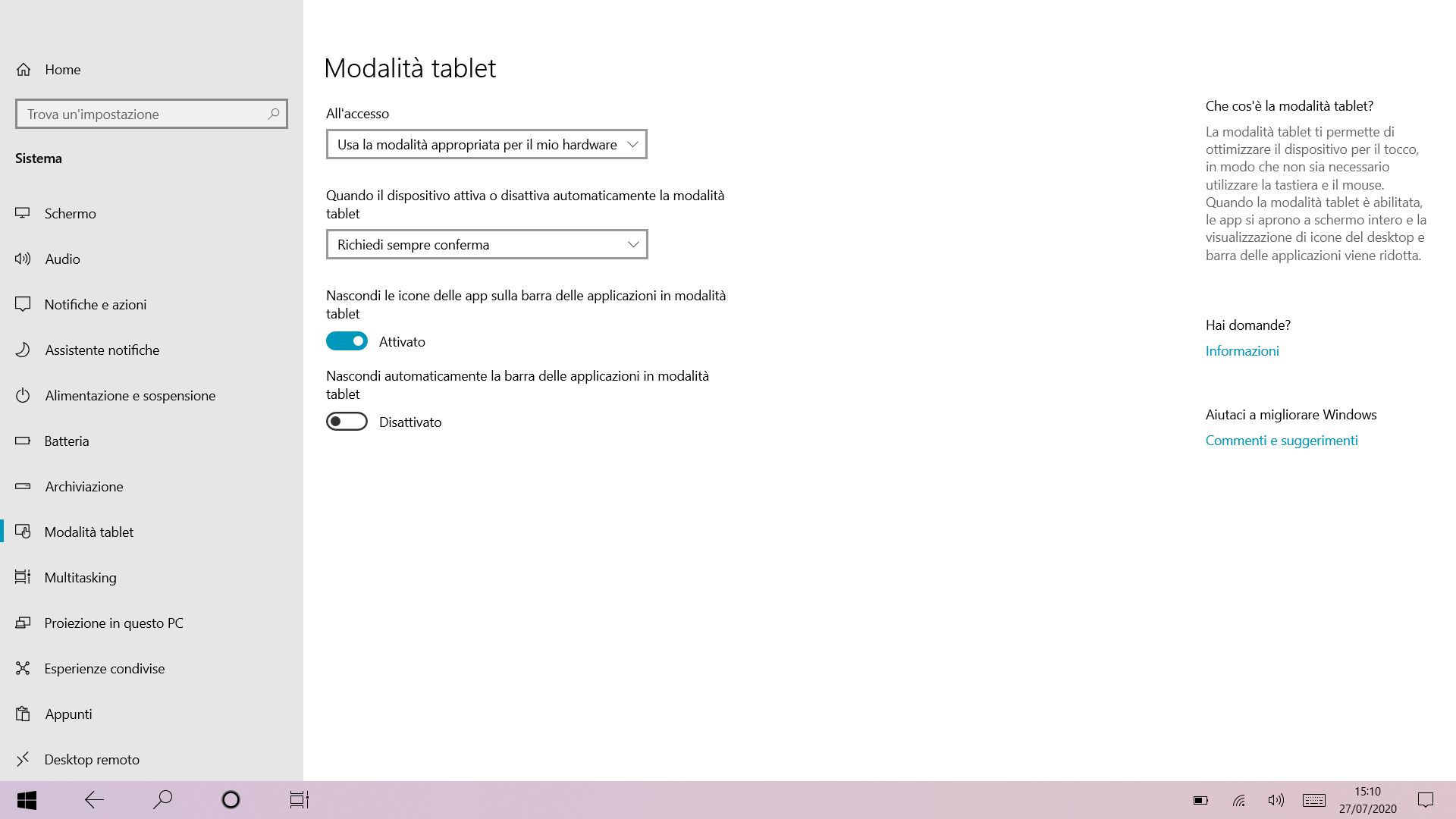 Galaxy Book S Modalità Tablet
