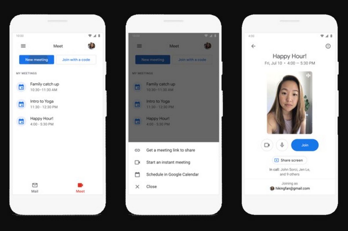 schermate gmail chat rooms