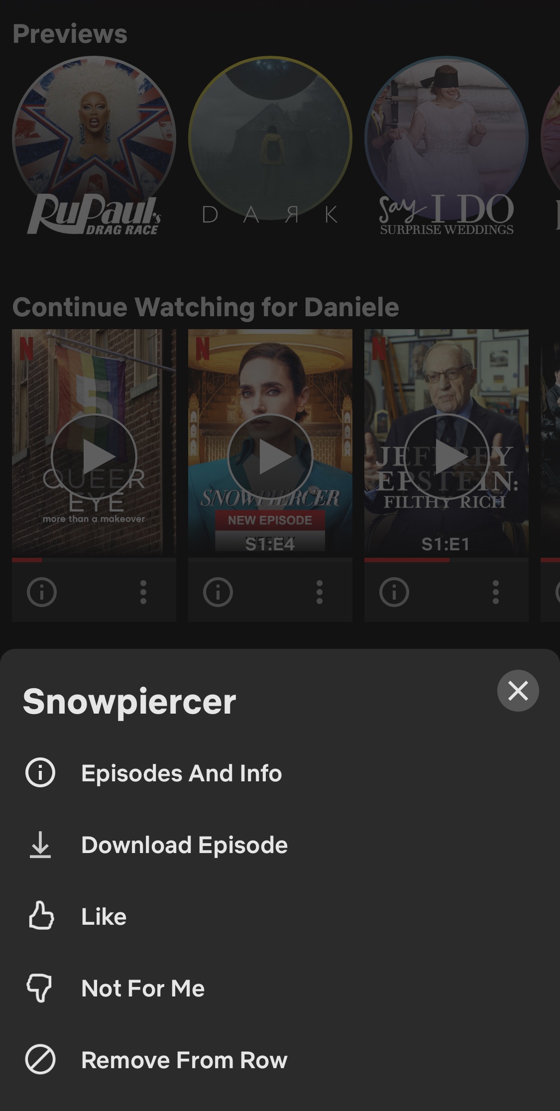 netflix rimuovi titolo