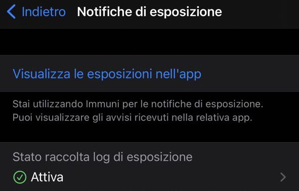 Preferenze Notifiche Esposizione iOS 14