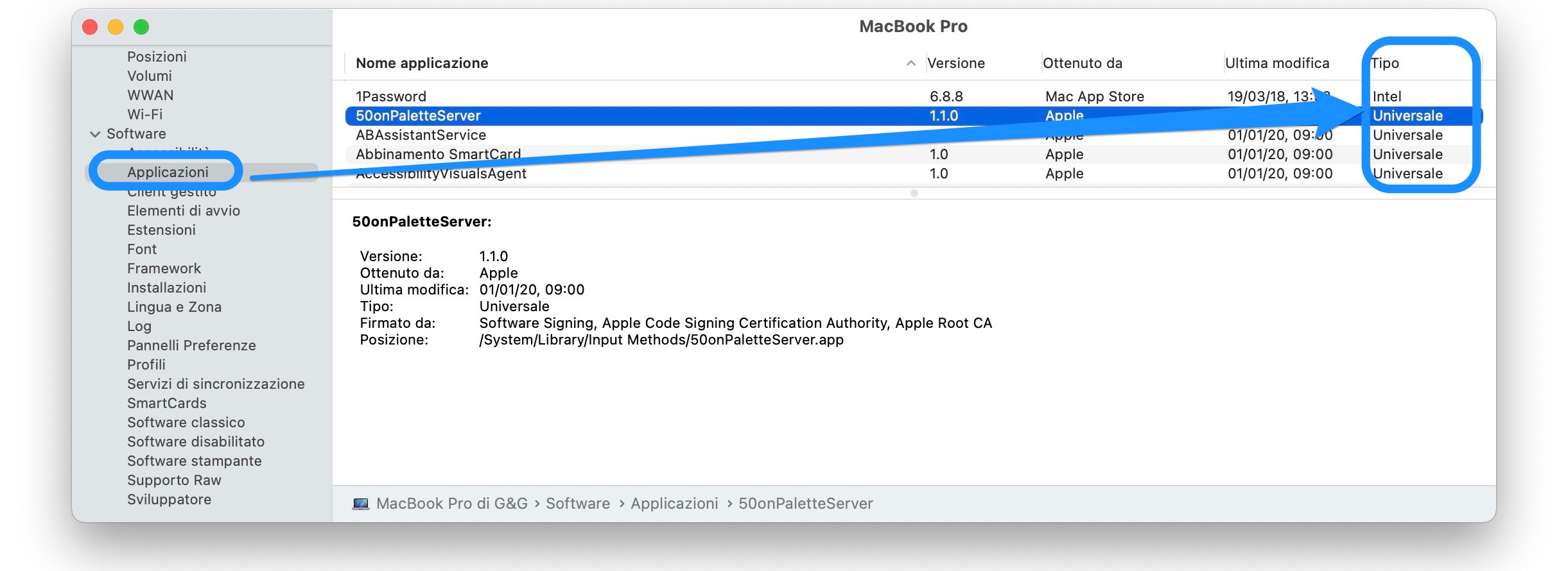 App Universali macOS