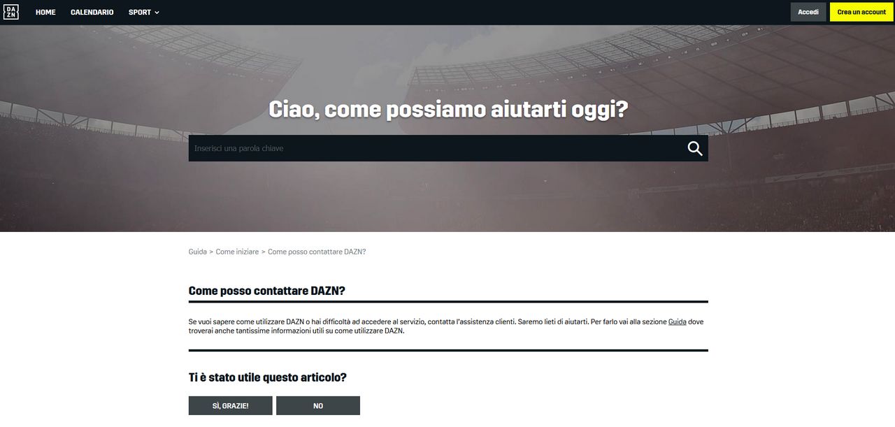 Contatti DAZN: guida al customer care della piattaforma