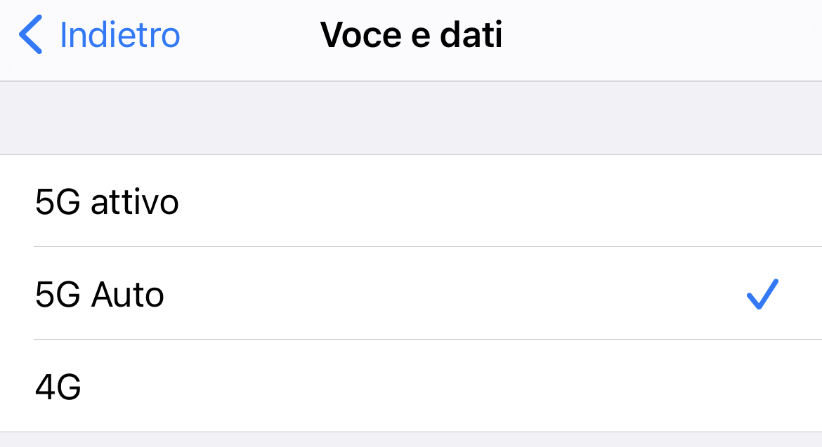 iPhone 12 Opzioni 5G