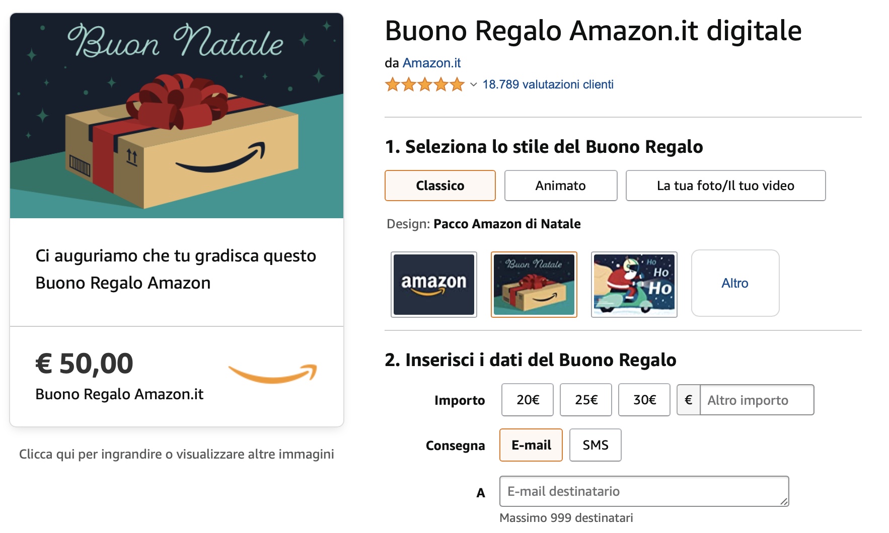 Buono Regalo Amazon Guida