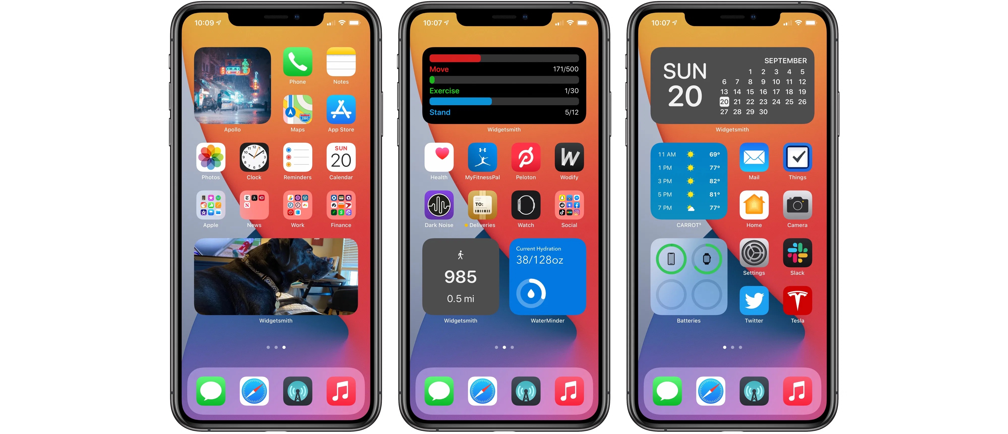 Widget iOS 14 su iPhone