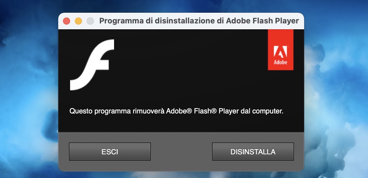 Disinstallare Flash su Mac