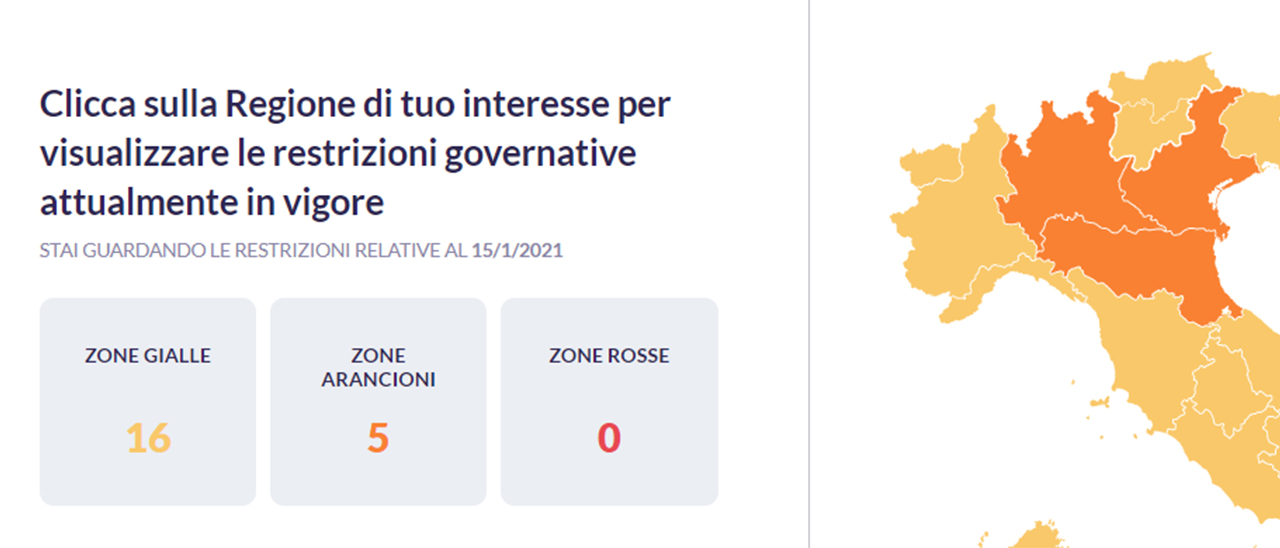 Coronavirus, l'app per sapere il colore delle regioni