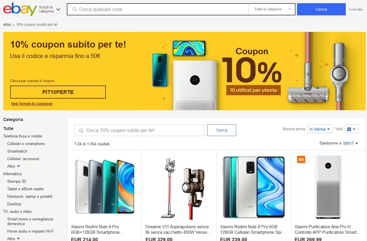 eBay: due nuovi coupon con sconti fino al 31 marzo