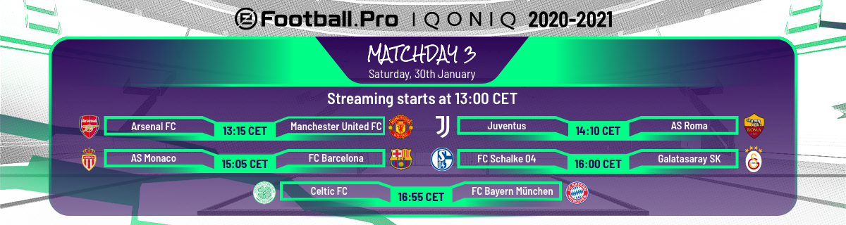 eFootball.Pro IQONIQ, il match clou è Juventus-Roma