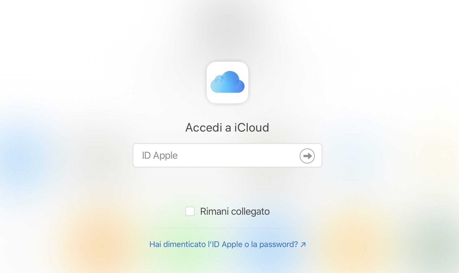 Password iCloud Dimenticata