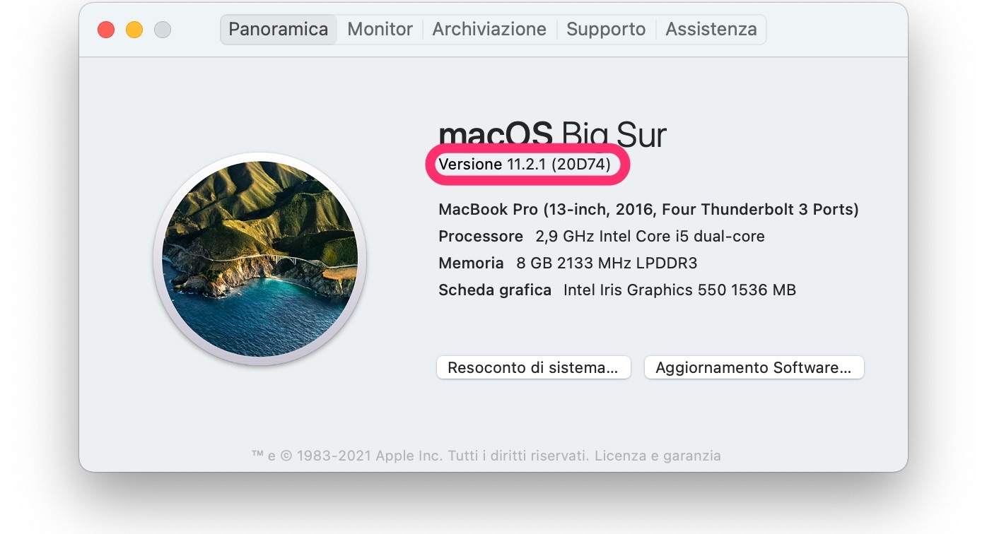 macOS 11.2.1: attenzione alla versione scaricata