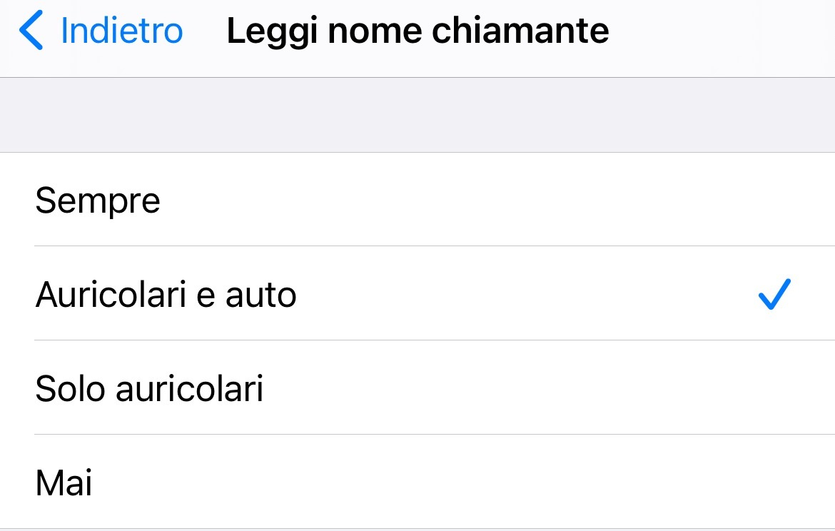 Leggi nome chiamante iPhone