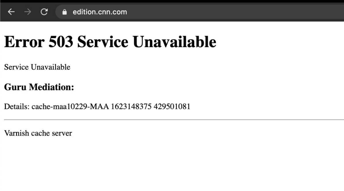 Down i siti di Cnn, Governo UK, PayPal e molti altri: 