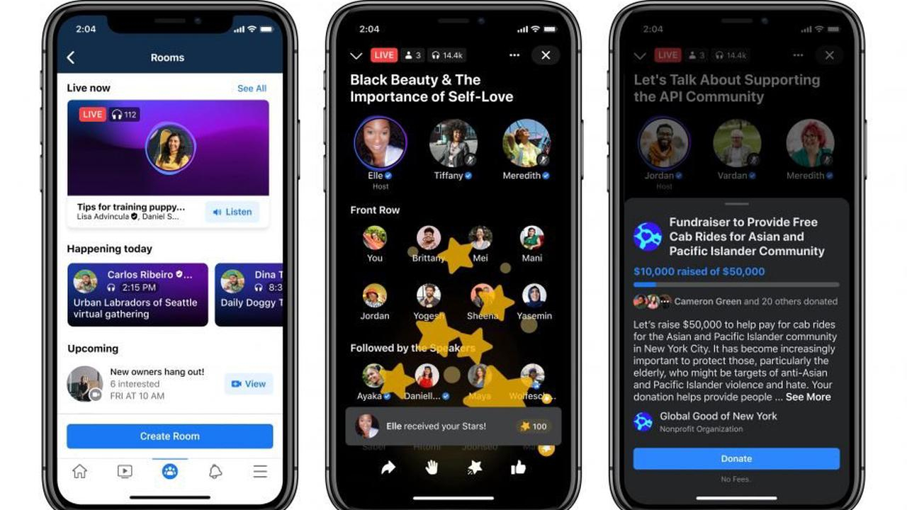 Facebook dà il via ufficiale alle Live Audio Rooms