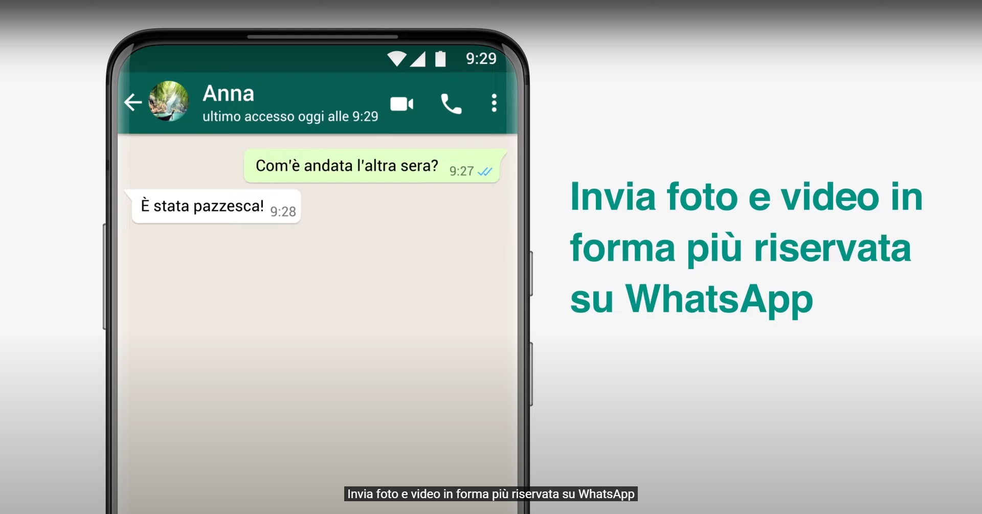 WhatsApp, da oggi foto e video scompaiono dopo la visione