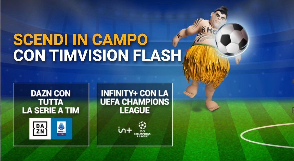 Kena lancia TIMVISION Flash con DAZN, TIMVISION e Infinity+