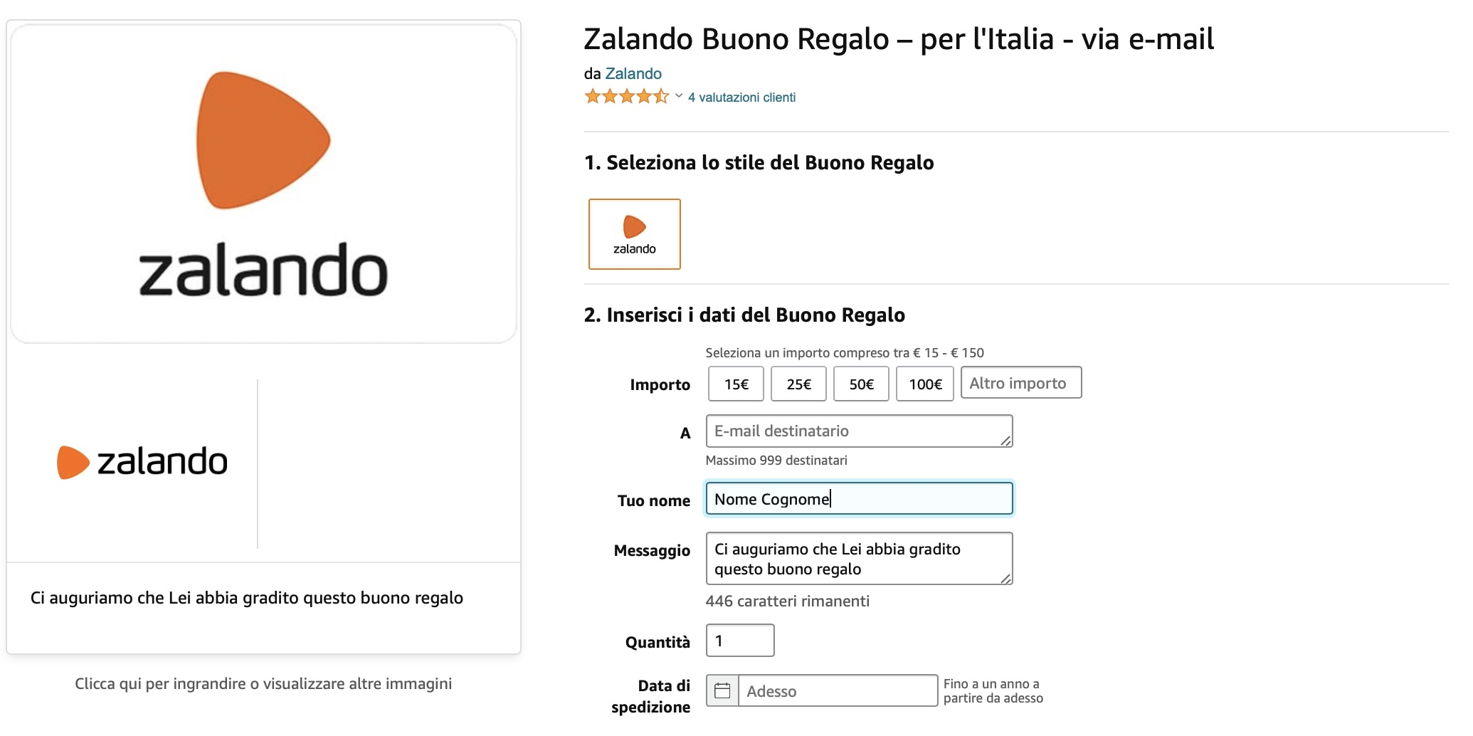 Buono Regalo Zalando