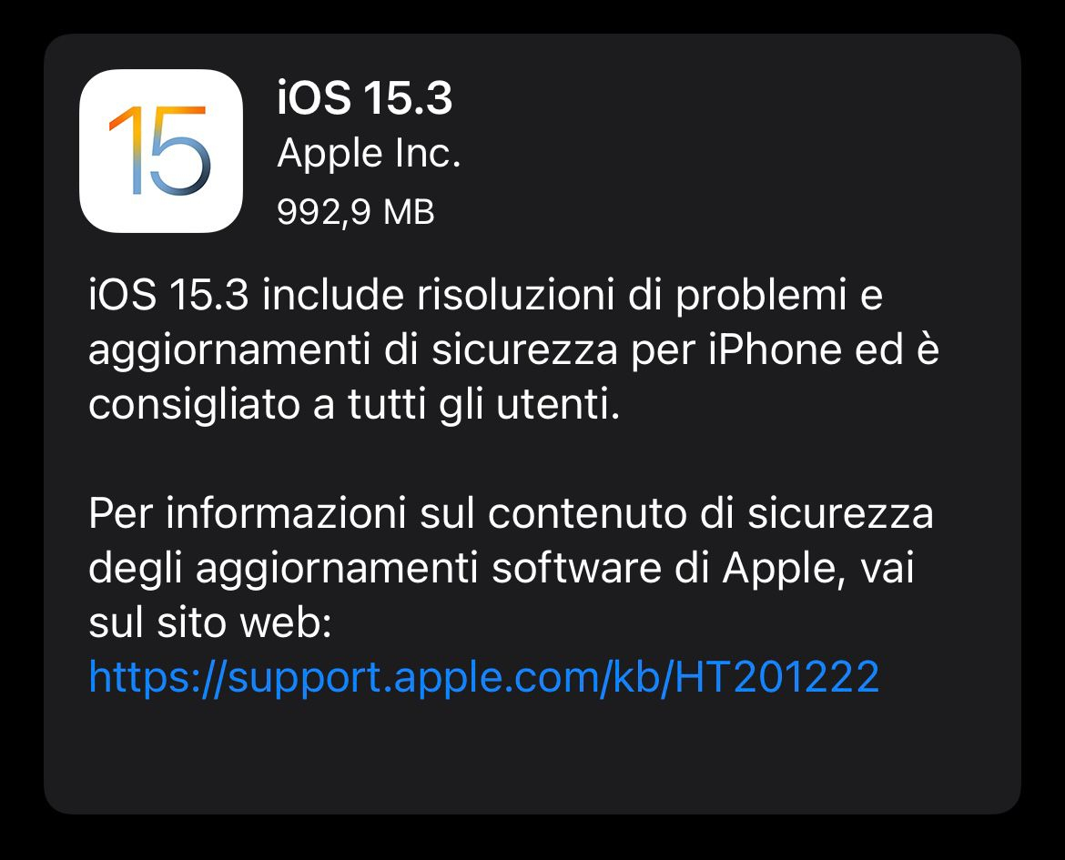 iOS 15.3