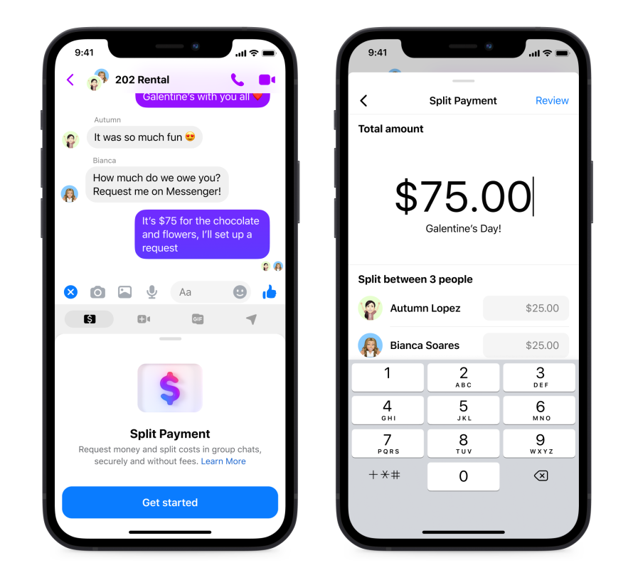 Split Messenger Payments