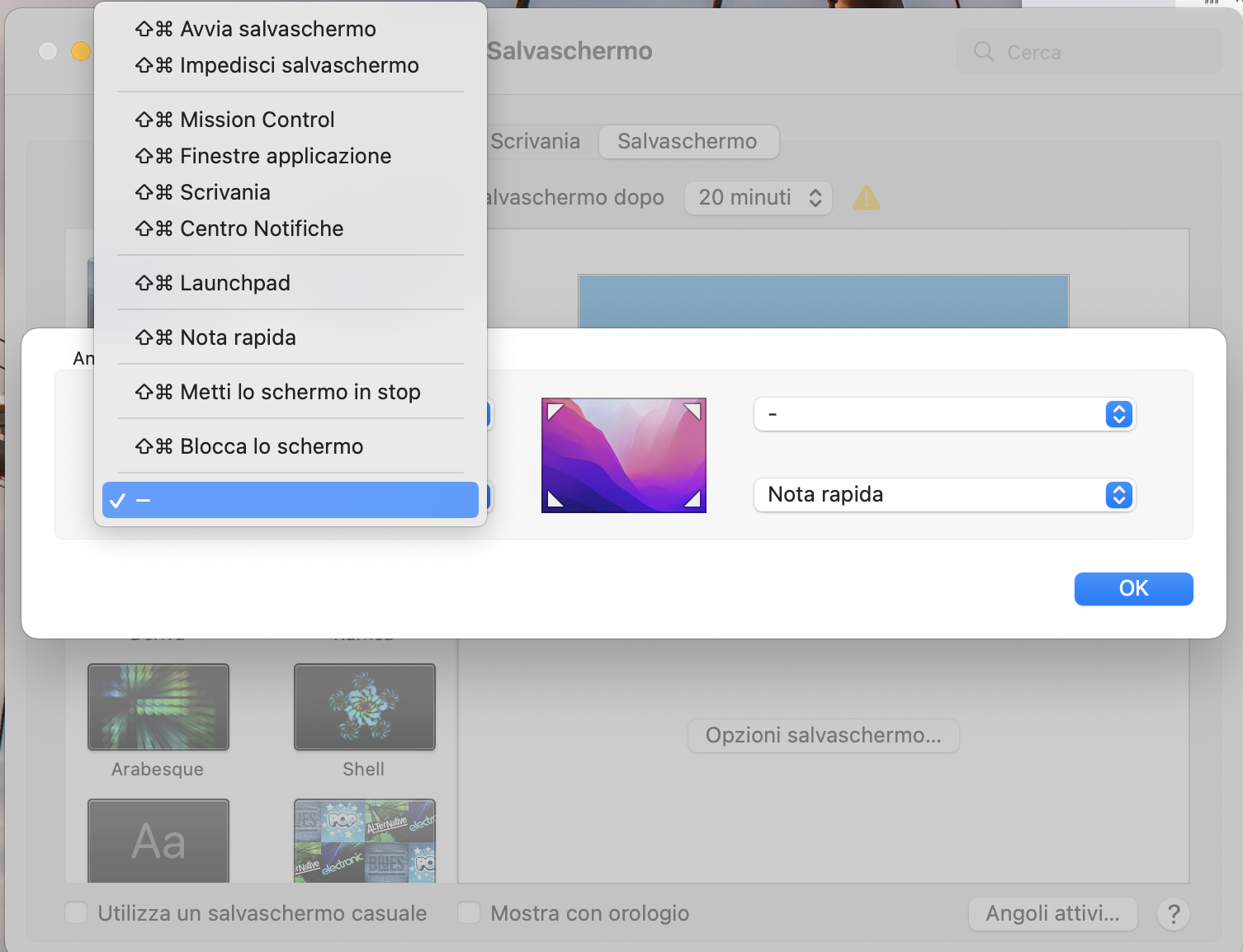 Angoli attivi - azioni