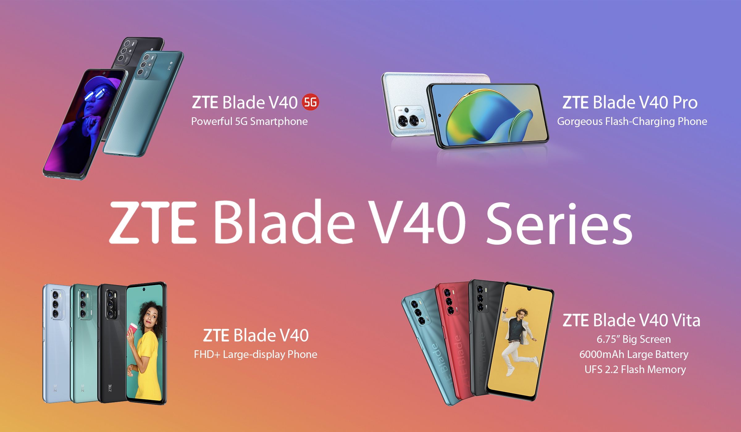 ZTE rilascia la nuova serie Hero Blade V40 con quattro nuovi modelli