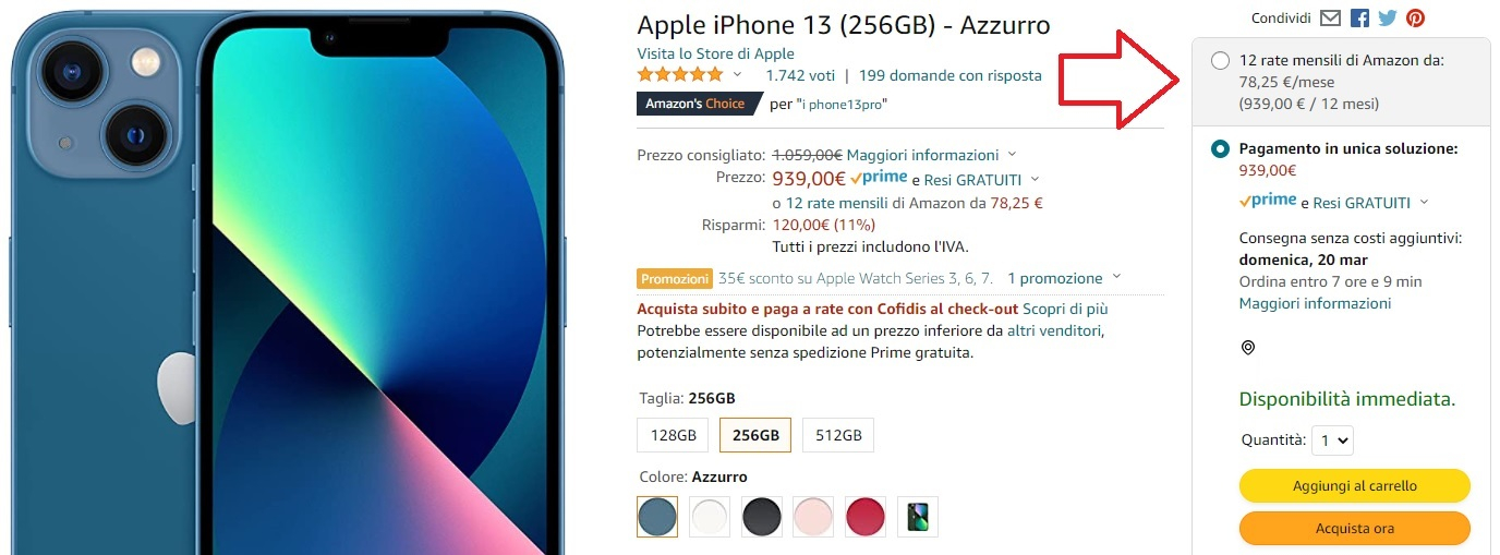 iPhone 13 Rate Amazon