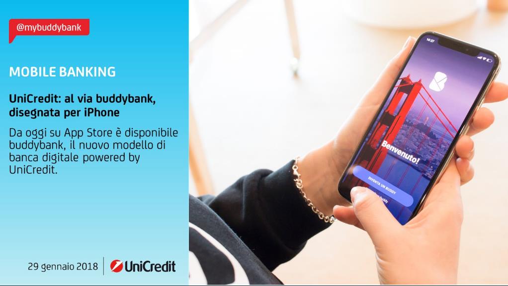 Buddybank, UniCredit lancia la banca digitale solo per iPhone. Con servizio concierge 24/7