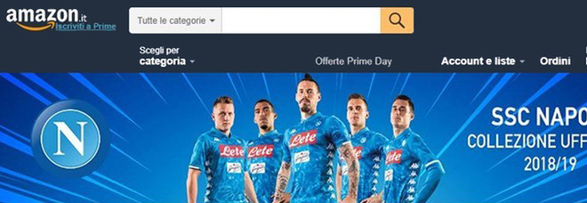 Il Napoli vince lo scudetto dell’e-commerce: storico accordo con Amazon