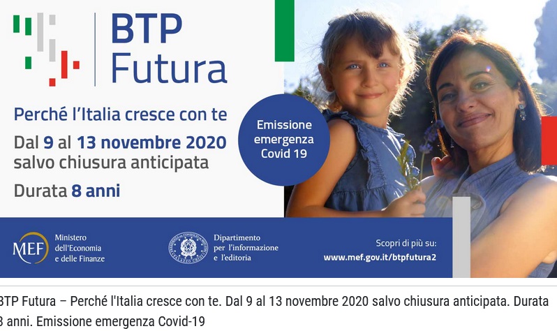 BTP Futura: ordini per più di 2,5 miliardi nel primo giorno. Ma news vaccino Pfizer ‘rovina’ la festa