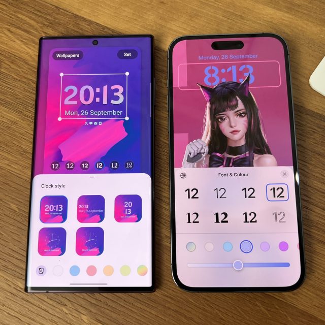 Samsung OneUI e iOS 16 - Schermata di Blocco