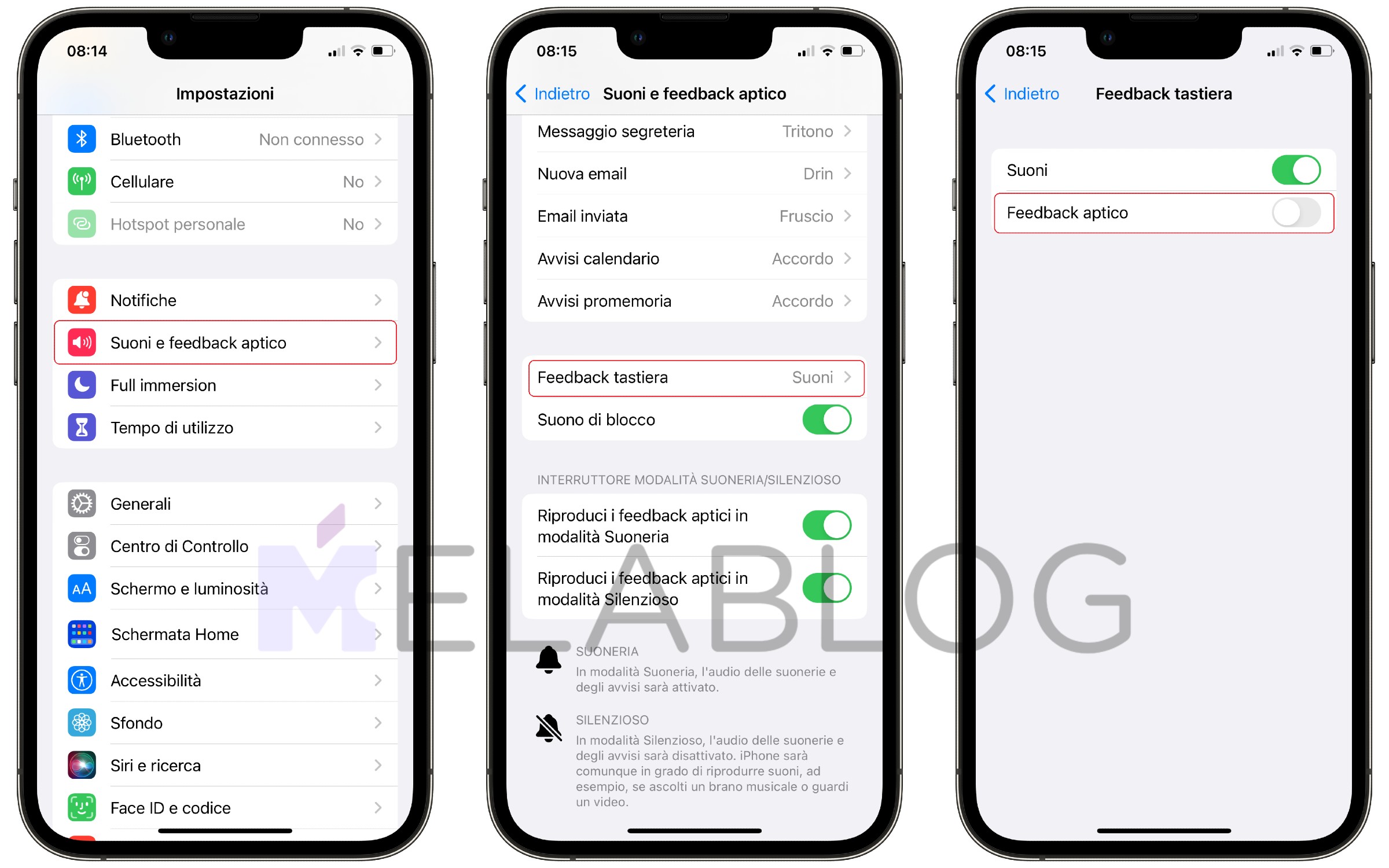 iOS 16 - Vibrazione Tastiera - Melablog