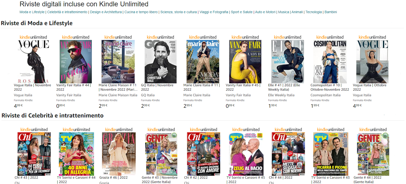 Amazon - Kindle - Riviste digital