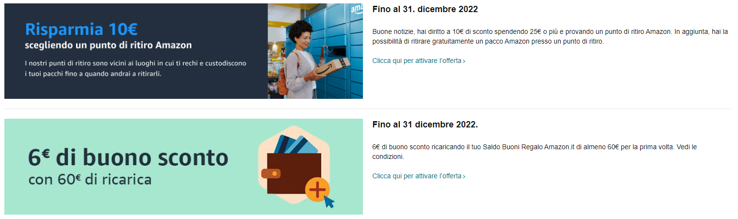 Promo personalizzate Amazon