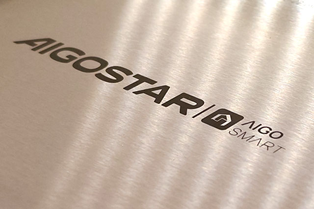Aigostar Cube Smart: il logo della friggitrice ad aria, sulla parte superiore