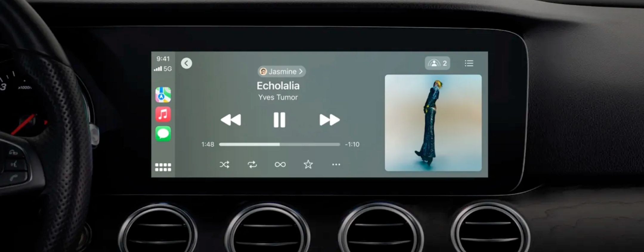 iOS 17: novità per CarPlay, inclusa Apple Music SharePlay, aggiornamenti di design e nuovi sfondi