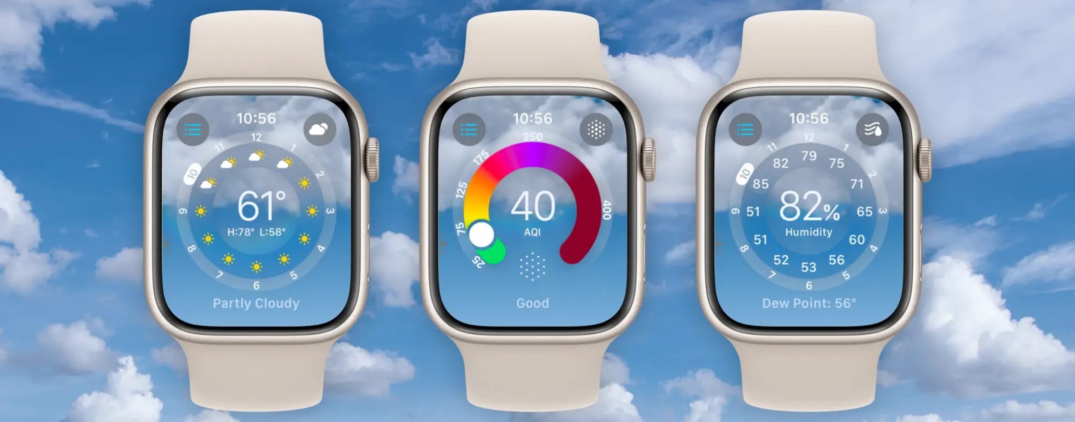 Scopri la nuovissima app Apple Watch Weather in watchOS 10