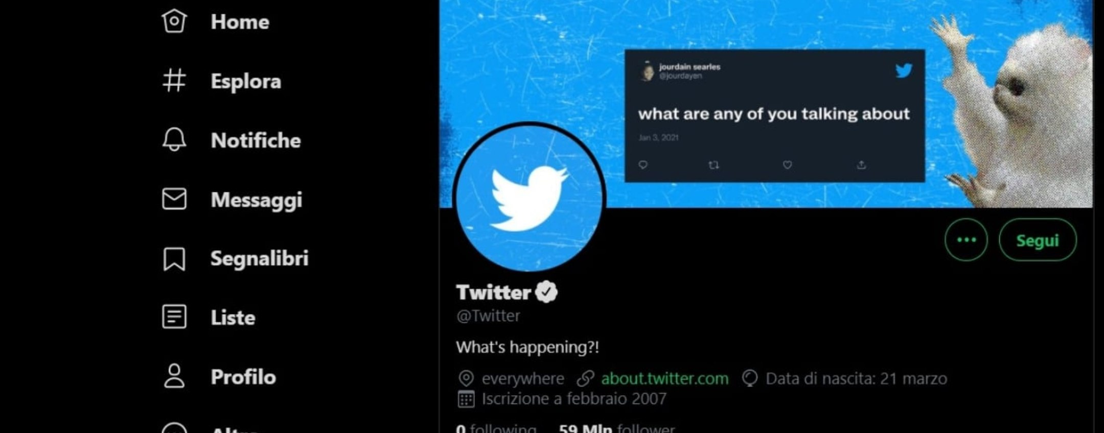 Twittero (o X): la modalità scura sarà quella predefinita
