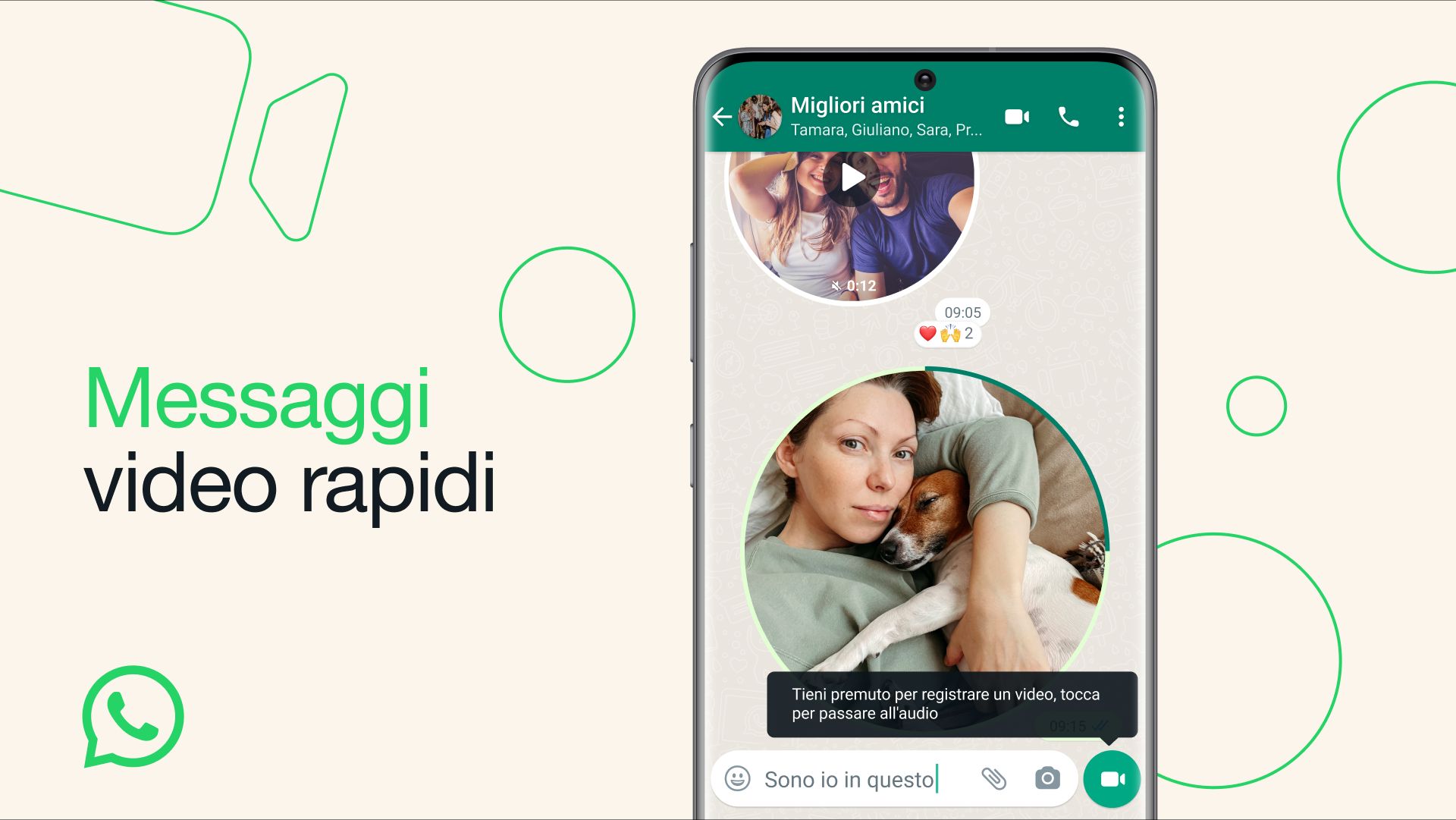 WhatsApp lancia i Video Messaggi Istantanei: ecco come funzionano