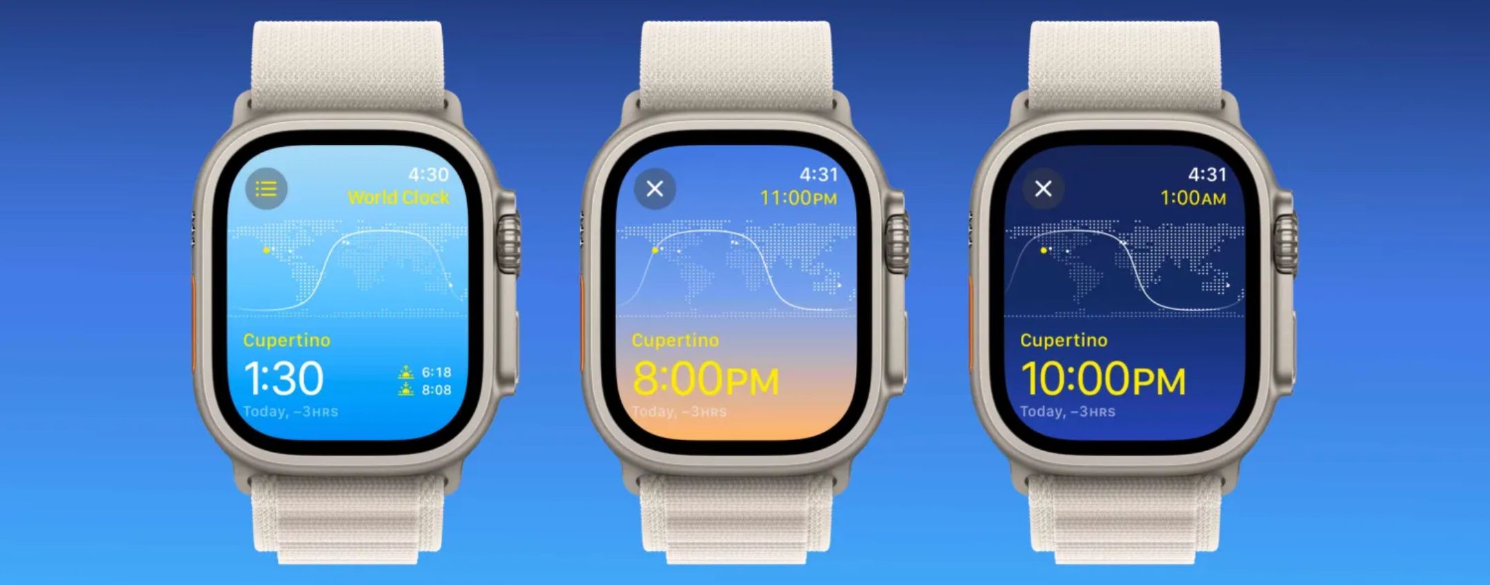 World Clock su watchOS 10: cosa c'è di nuovo